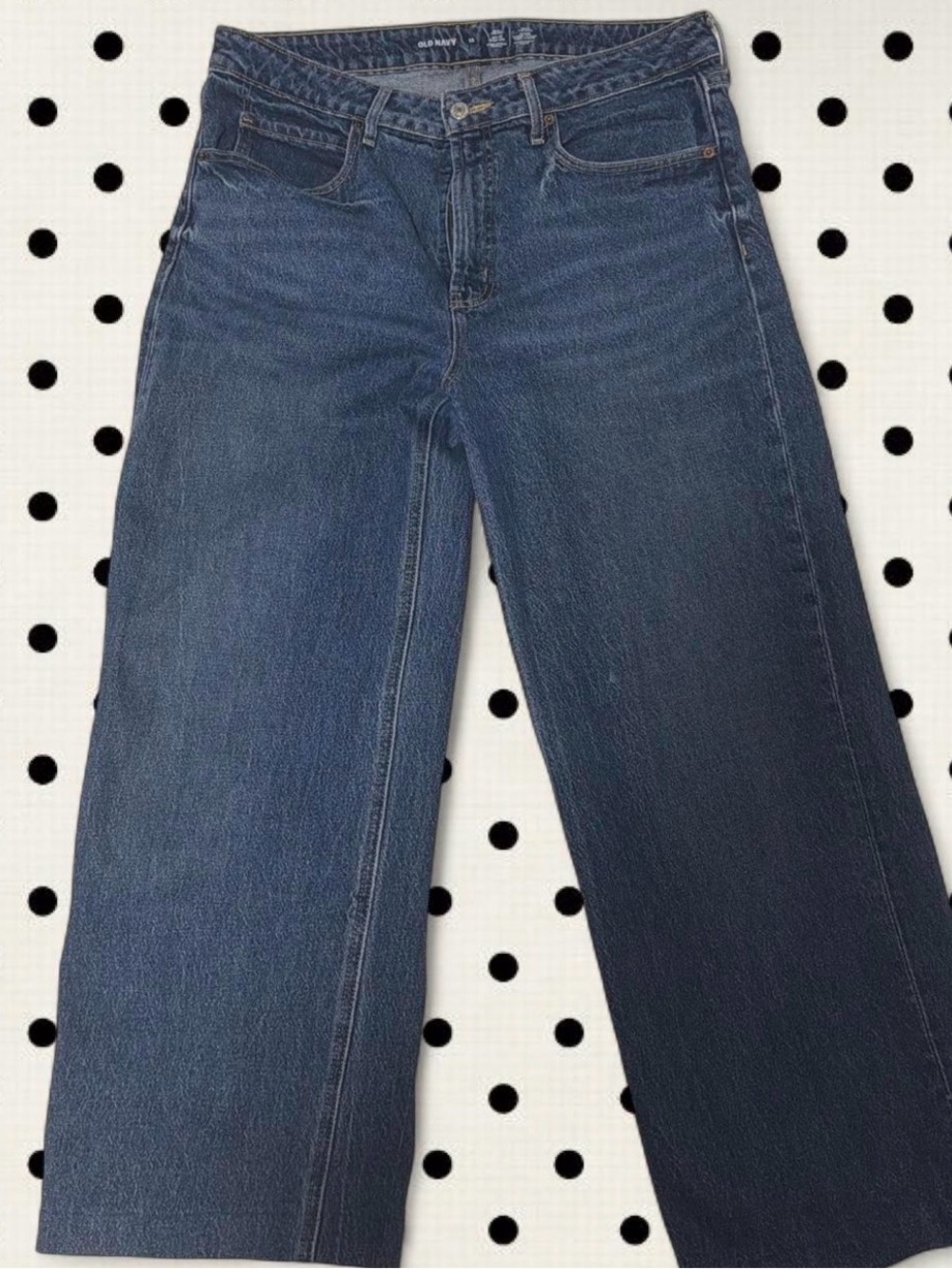 Old Navy Wide Leg Jeans in Dark Blue Wash